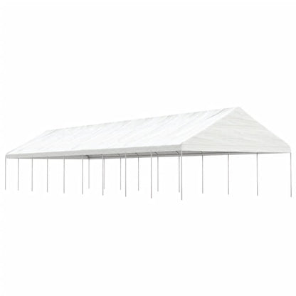 Pavillon mit Dach Weiß 20,07x5,88x3,75 m Polyethylen