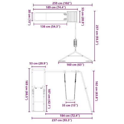 Spielturm Massivholz Douglasie
