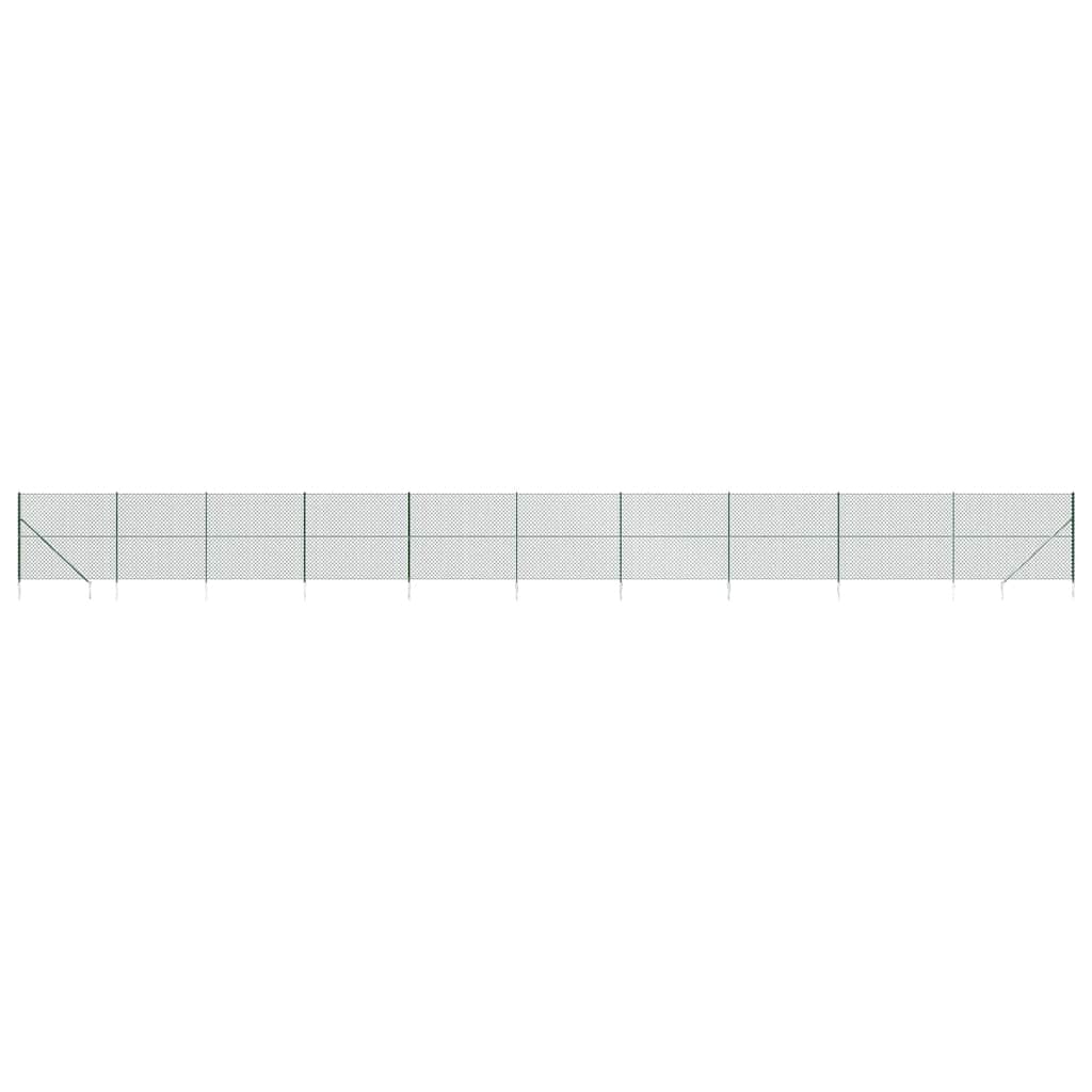 Maschendrahtzaun mit Bodenhülsen Grün 1,8x25 m