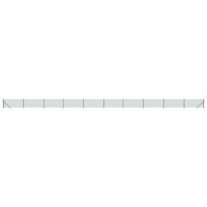 Maschendrahtzaun mit Bodenflansch Grün 0,8x25 m