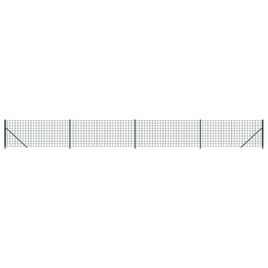Maschendrahtzaun mit Bodenflansch Grün 1x10 m