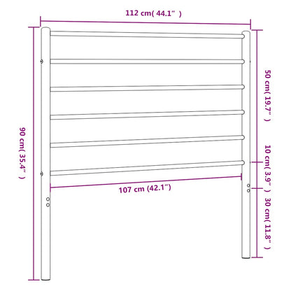 Ersatz-Kopfteil Metall Schwarz 107 cm