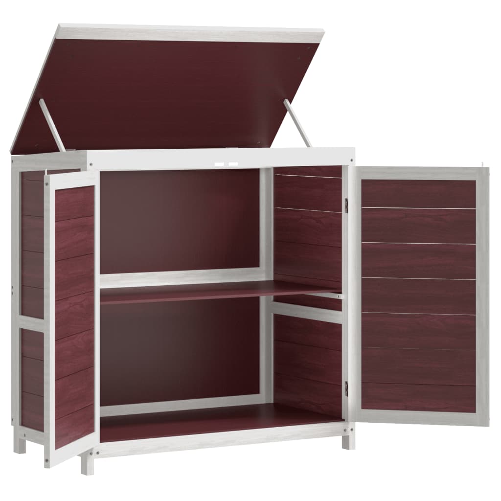 2-tlg. Geräteschuppen-Set Mokka Massivholz Kiefer