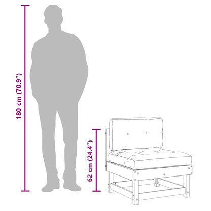 Mittelsofas mit Kissen 2 Stk. Honigbraun Massivholz Kiefer