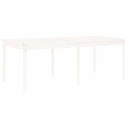 17-tlg. Garten-Essgruppe Weiß Massivholz Kiefer