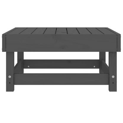 Gartenhocker Grau Massivholz Kiefer