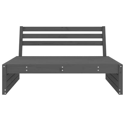 Garten-Mittelsofa Grau 120x80 cm Massivholz Kiefer