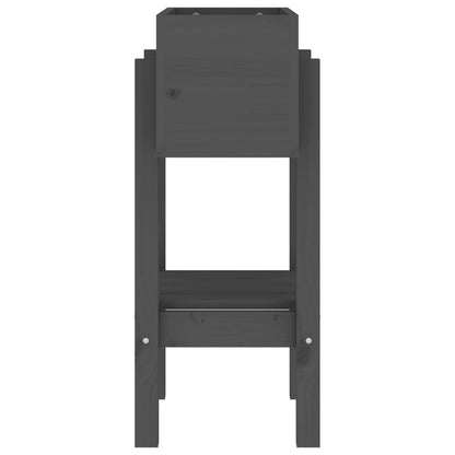 Pflanzkübel Grau 62x30x69 cm Massivholz Kiefer