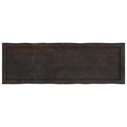 Tischplatte 120x40x(2-6) cm Massivholz Behandelt Baumkante