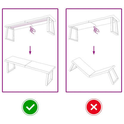 Tischplatte 140x40x(2-6) cm Massivholz Behandelt Baumkante