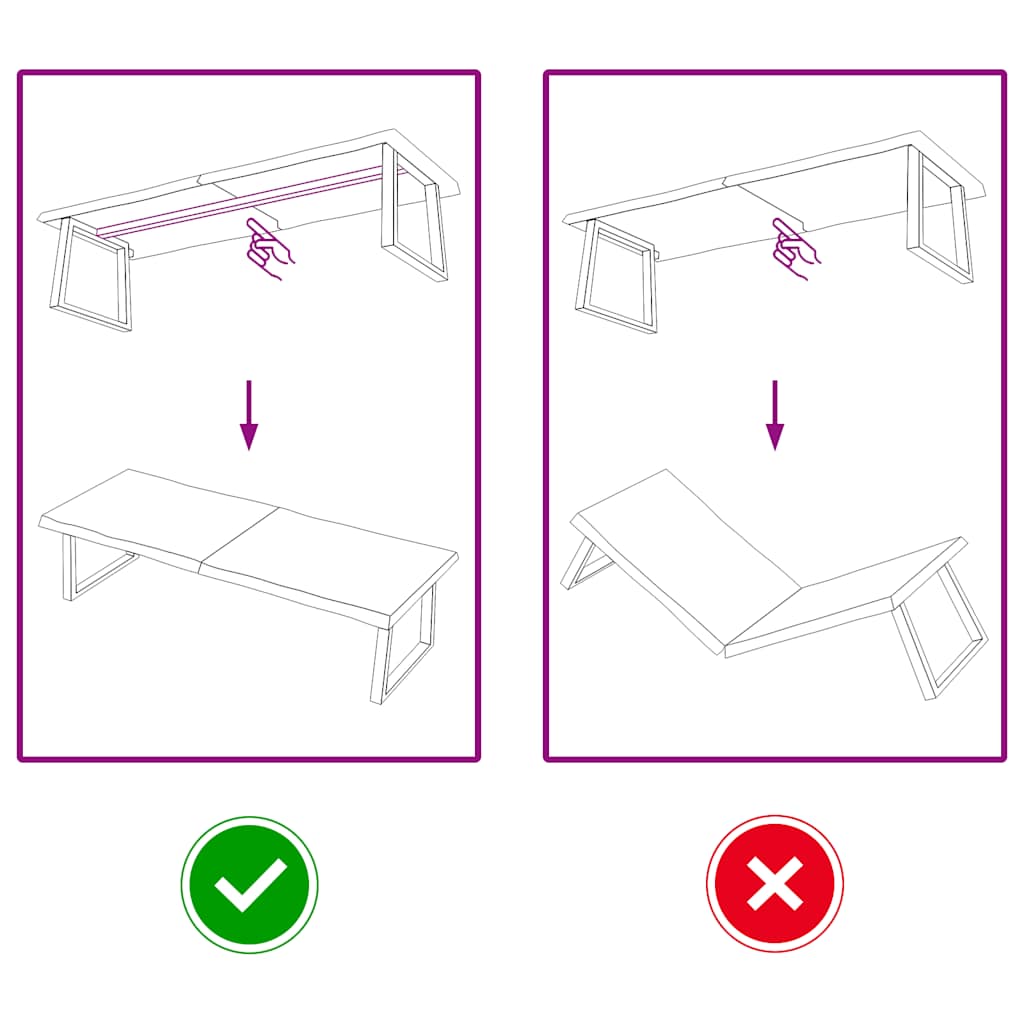 Tischplatte 160x60x(2-6) cm Massivholz Behandelt Baumkante
