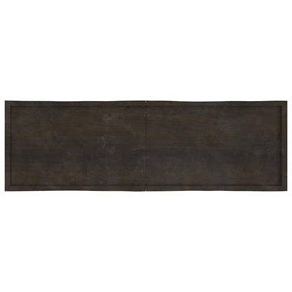 Tischplatte 200x60x(2-4) cm Massivholz Behandelt Baumkante