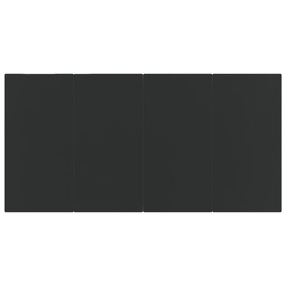 5-tlg. Garten-Essgruppe mit Kissen Schwarz Poly Rattan