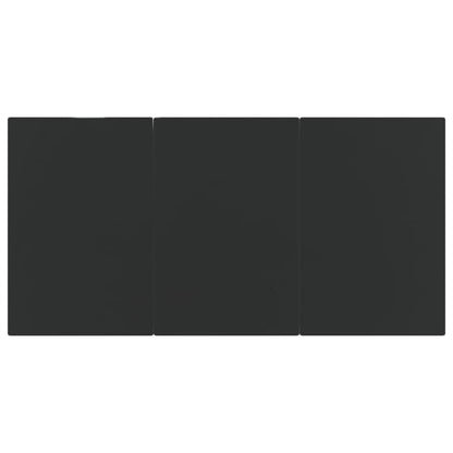 9-tlg. Garten-Essgruppe mit Kissen Schwarz und Grau Poly Rattan