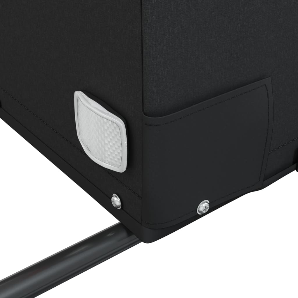 Fahrradanhänger Schwarz und Grau 30 kg Eisen