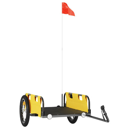 Fahrradanhänger Gelb Oxford-Gewebe und Eisen