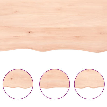 Tischplatte 100x60x(2-4) cm Massivholz Eiche Unbehandelt