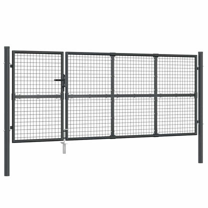 Maschen-Gartentor Anthrazit 350x125 cm Verzinkter Stahl