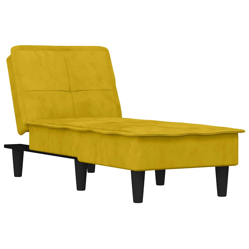 Chaiselongue Gelb Samt