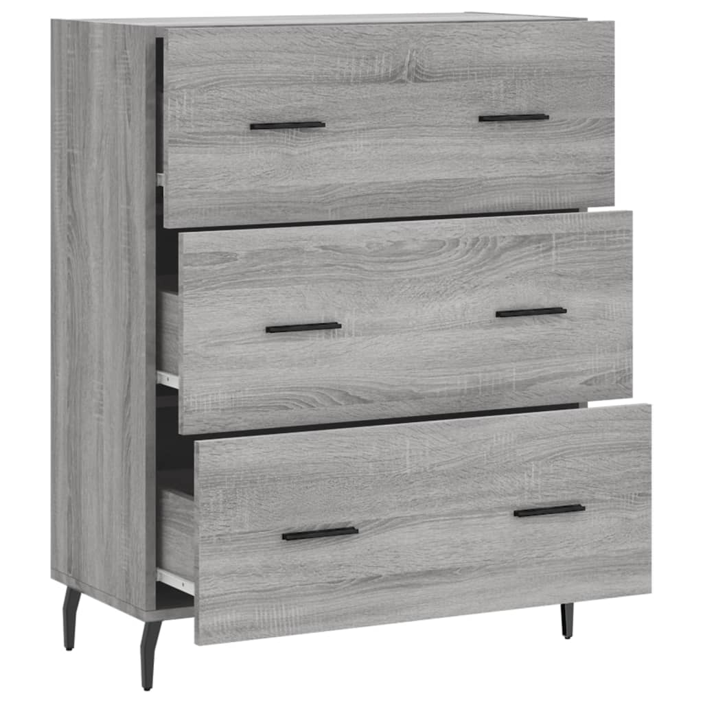 Sideboard Grau Sonoma 69,5x34x90 cm Holzwerkstoff