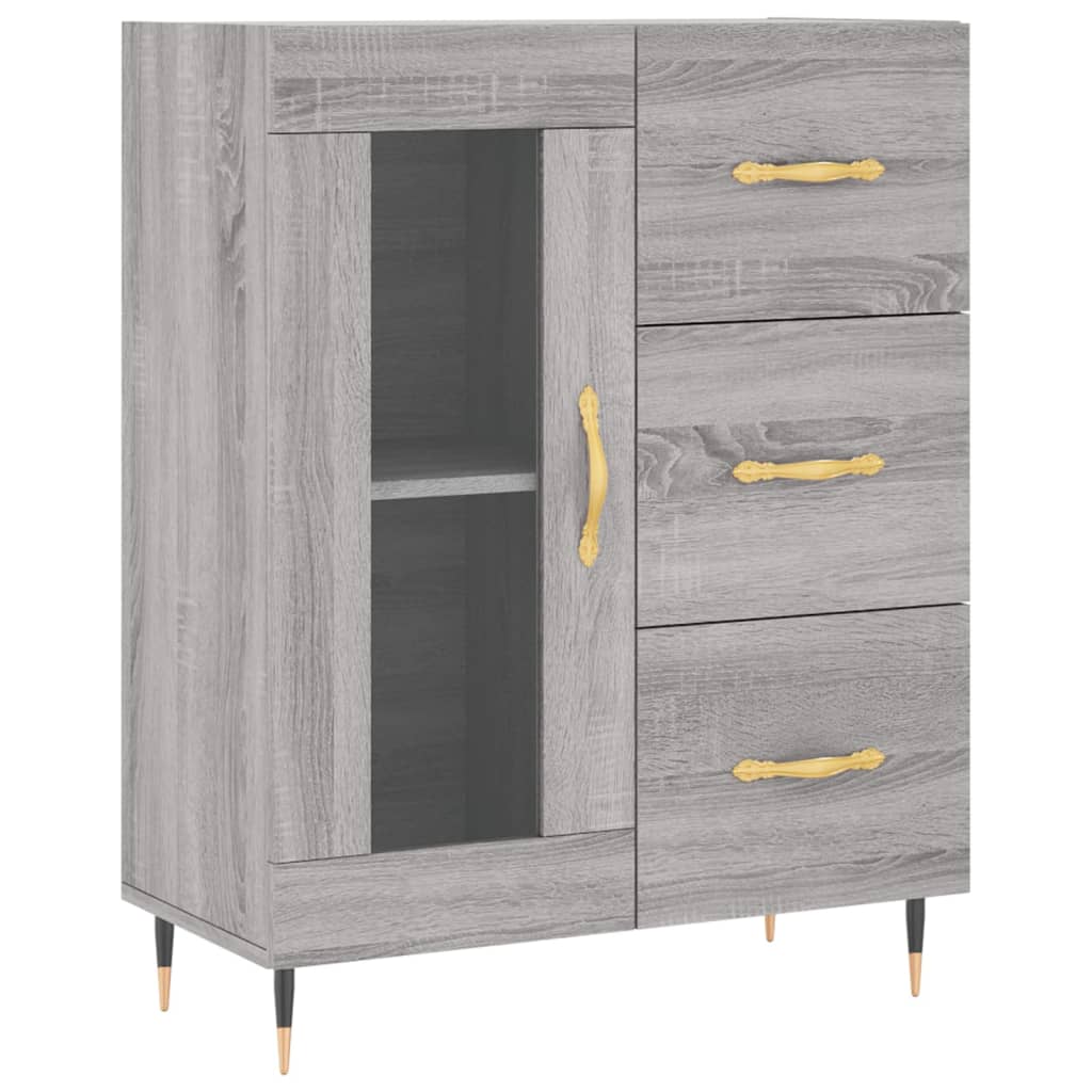 Sideboard Grau Sonoma 69,5x34x90 cm Holzwerkstoff