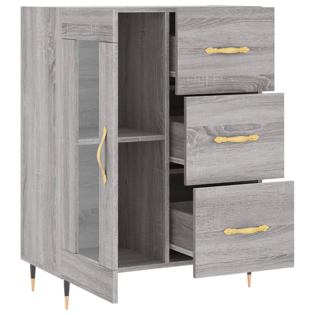 Sideboard Grau Sonoma 69,5x34x90 cm Holzwerkstoff
