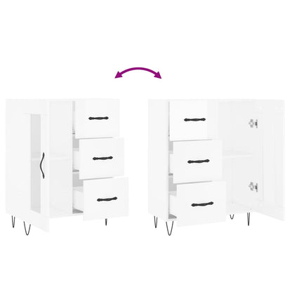 Sideboard Hochglanz-Weiß 69,5x34x90 cm Holzwerkstoff