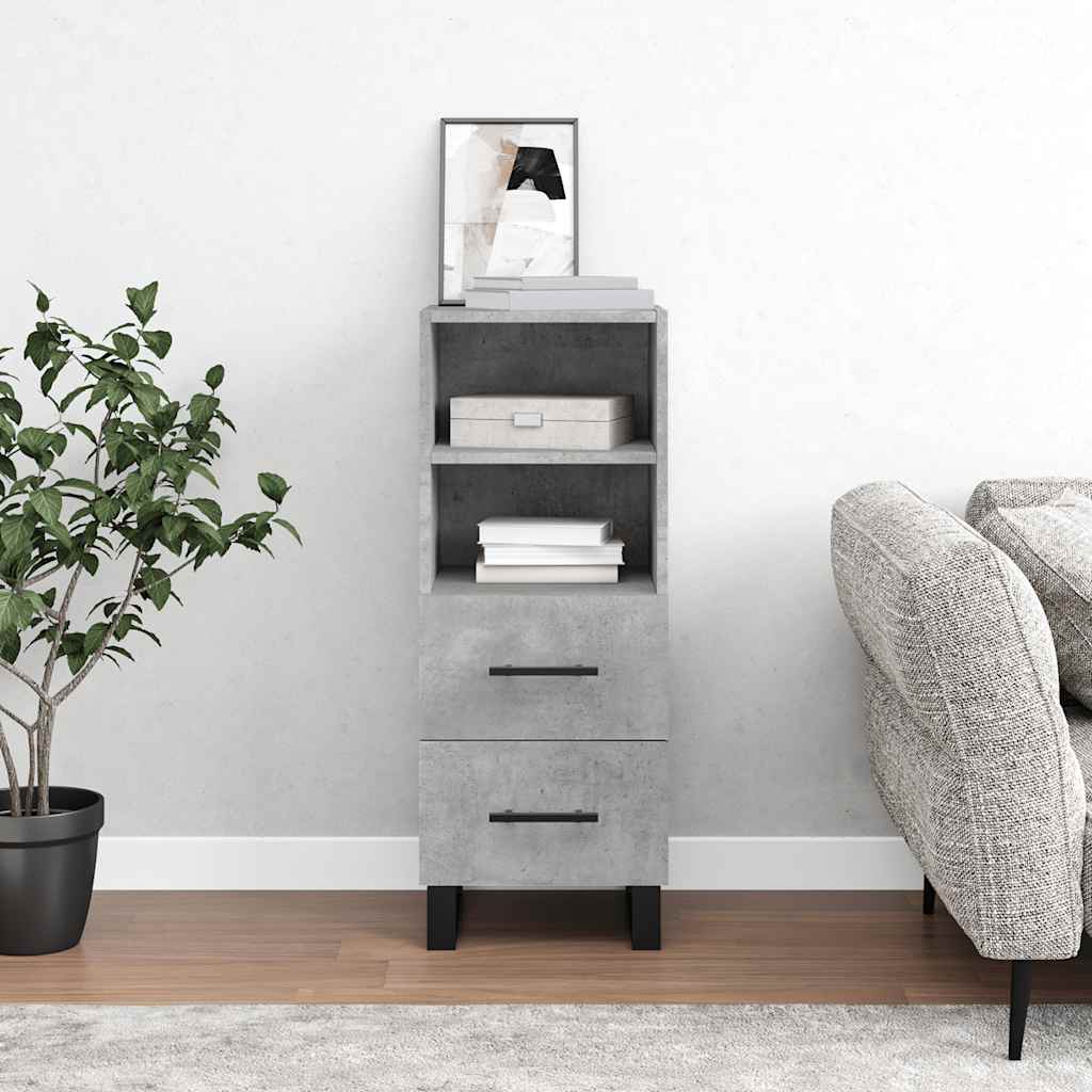 Sideboard Betongrau 34,5x34x90 cm Holzwerkstoff