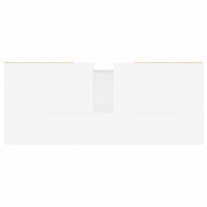 Badschrank Hochglanz-Weiß 80x33x60 cm Holzwerkstoff