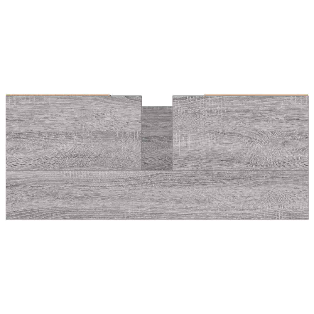 Badschrank Grau Sonoma 80x33x60 cm Holzwerkstoff