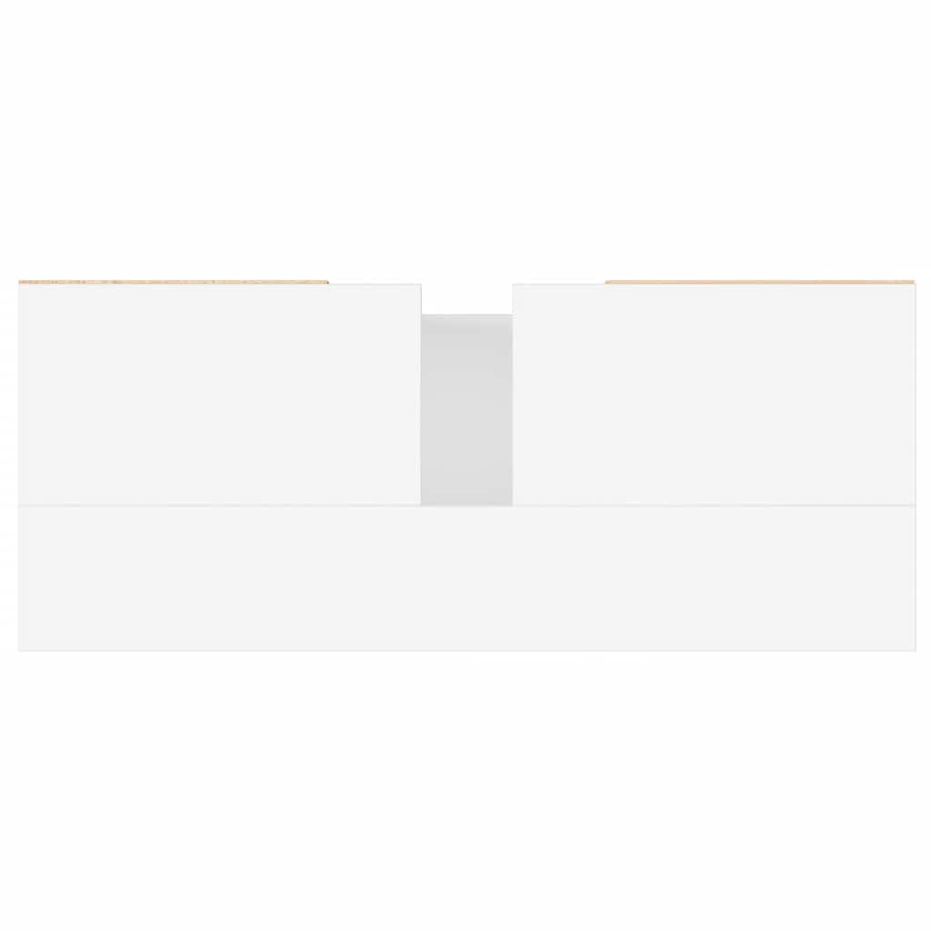 Badschrank Weiß 80x33x60 cm Holzwerkstoff