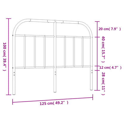Ersatz-Kopfteil Metall Weiß 120 cm