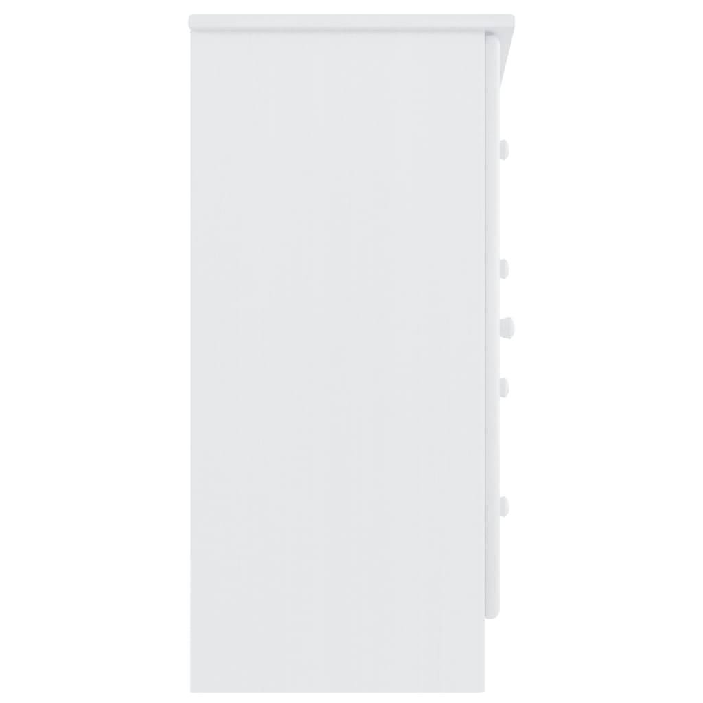 Sideboard ALTA Weiß 77x35x73 cm Massivholz Kiefer