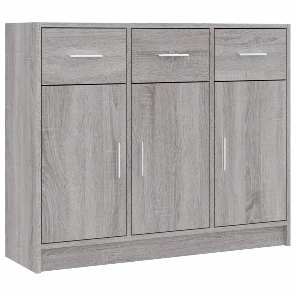 Sideboard Grau Sonoma 91x28x75 cm Holzwerkstoff