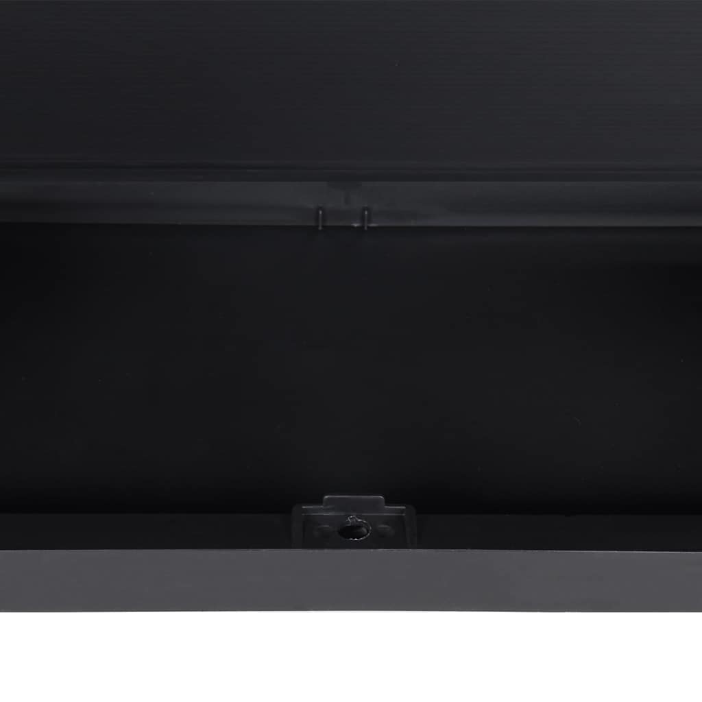 Gartenschrank Grau und Schwarz 65x37x165 cm PP