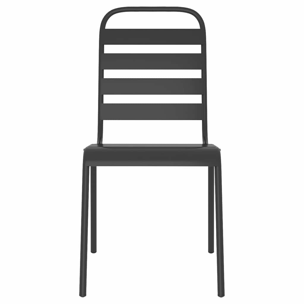 5-tlg. Garten-Essgruppe Anthrazit Stahl