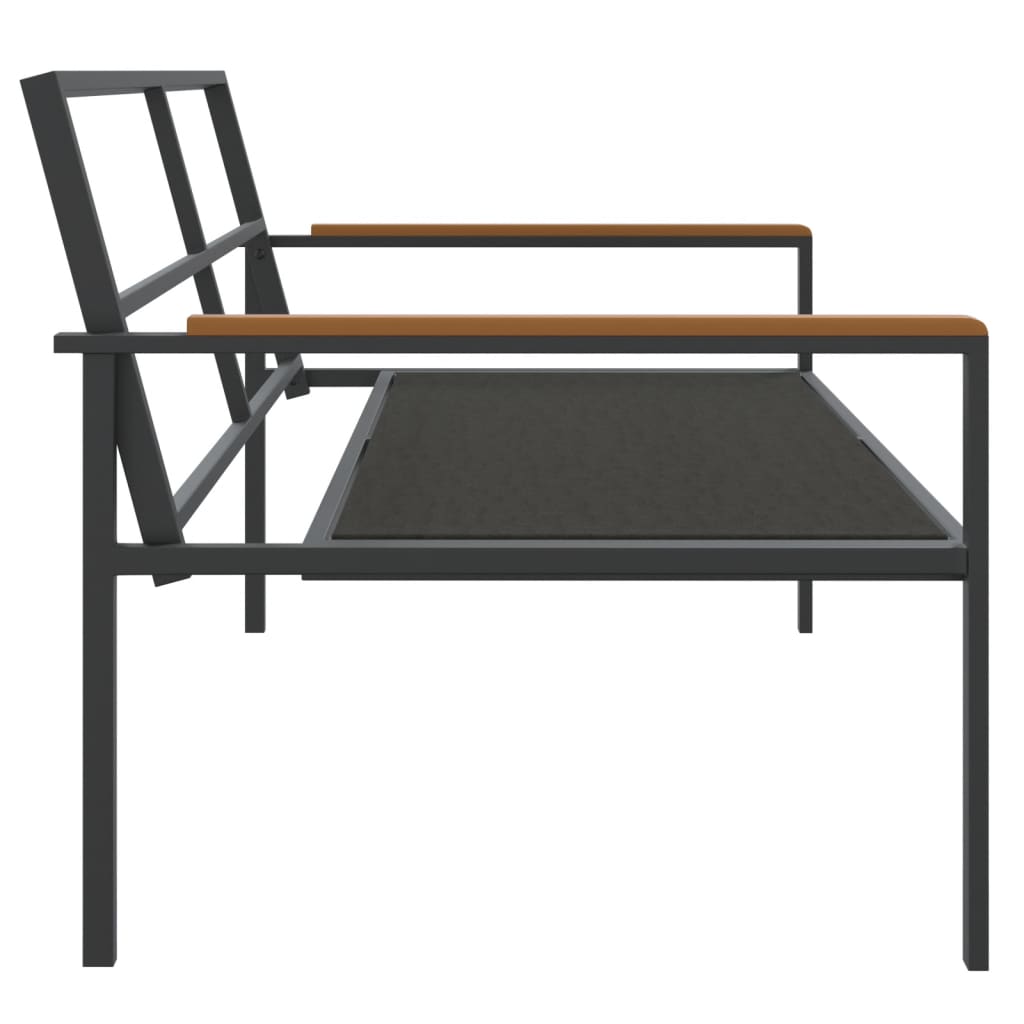 4-tlg. Garten-Lounge-Set mit Kissen Anthrazit Stahl