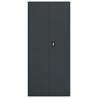 Aktenschrank Anthrazit 90x40x240 cm Stahl