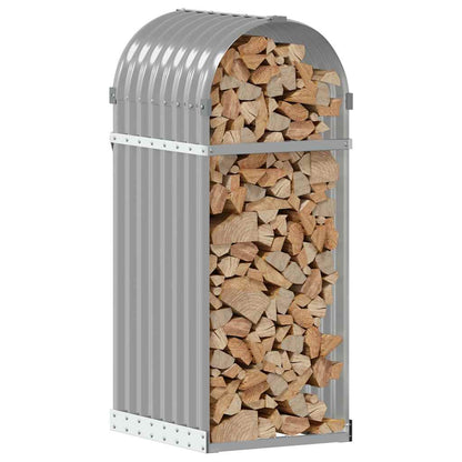 Kaminholzunterstand Hellgrau 40x45x100 cm Verzinkter Stahl