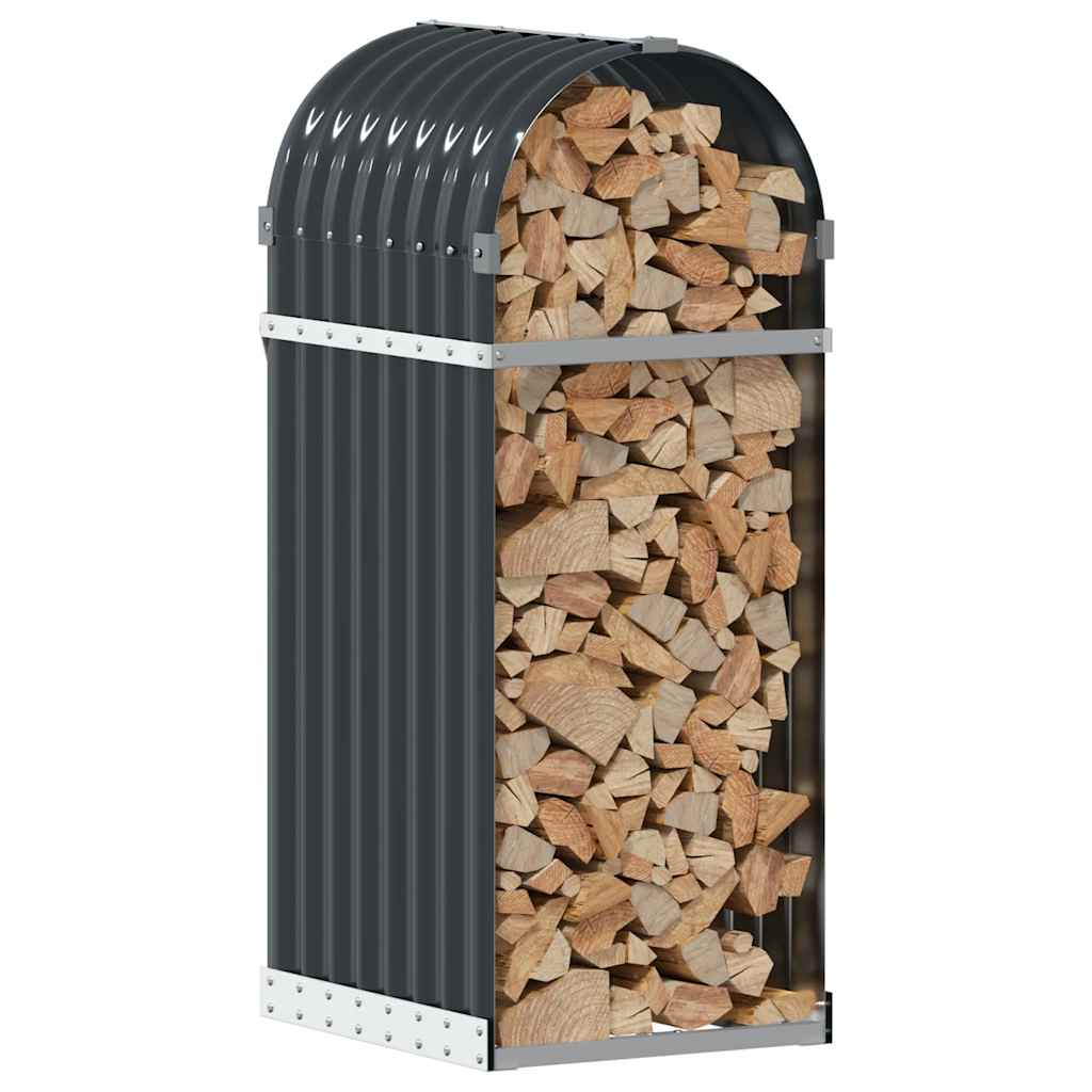 Holzkorb Anthrazit 40x45x100 cm Verzinkter Stahl