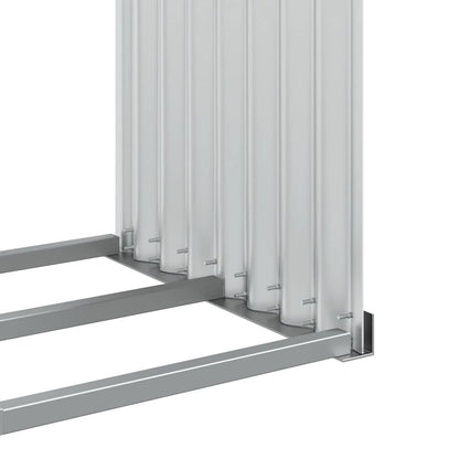 Kaminholzunterstand Silbern 120x45x140 cm Verzinkter Stahl