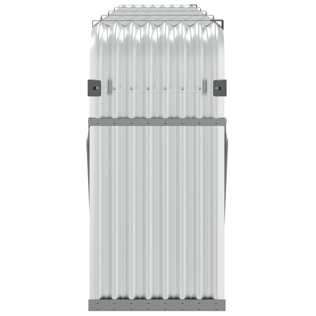 Kaminholzunterstand Silbern 300x45x100 cm Verzinkter Stahl