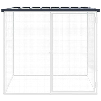 Hühnerkäfig mit Dach Anthrazit 103x98x90 cm Verzinkter Stahl