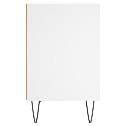 Nachttische 2 Stk. Weiß 40x30x50 cm Holzwerkstoff