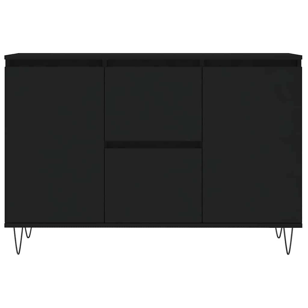 Sideboard Schwarz 101,5x35x70 cm Holzwerkstoff