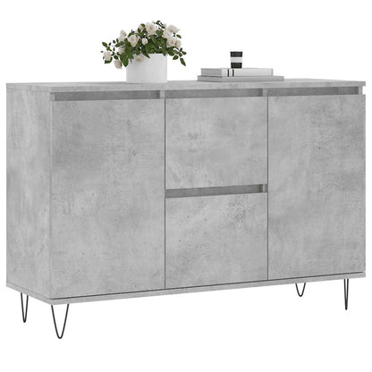 Sideboard Betongrau 101,5x35x70 cm Holzwerkstoff