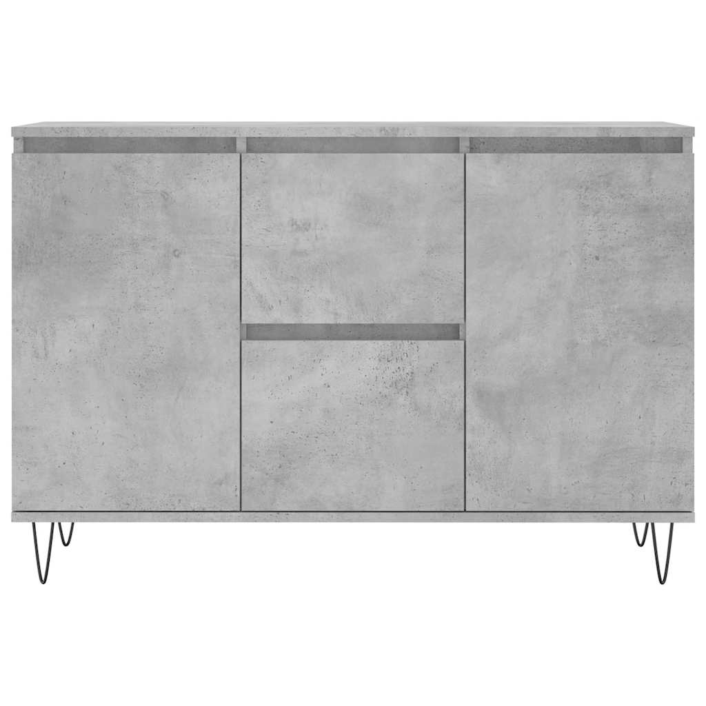 Sideboard Betongrau 101,5x35x70 cm Holzwerkstoff