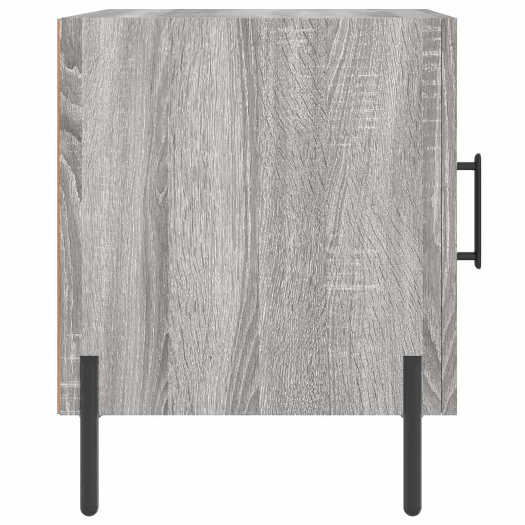 Nachttische 2 Stk. Grau Sonoma 40x40x50 cm Holzwerkstoff