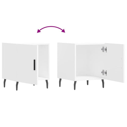 Nachttische 2 Stk. Weiß 40x40x50 cm Holzwerkstoff
