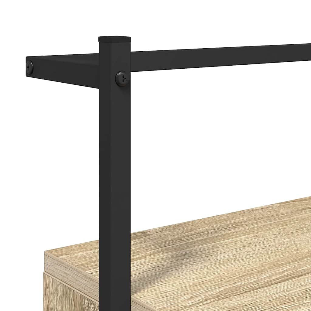 Wand-Nachttische 2 Stk. Sonoma-Eiche 35x30x51 cm Holzwerkstoff